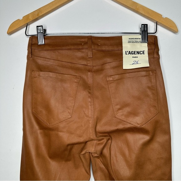 L’AGENCE NWT Marguerite Skinny Jeans in Java Coated Size 26 - Picture 5 of 11